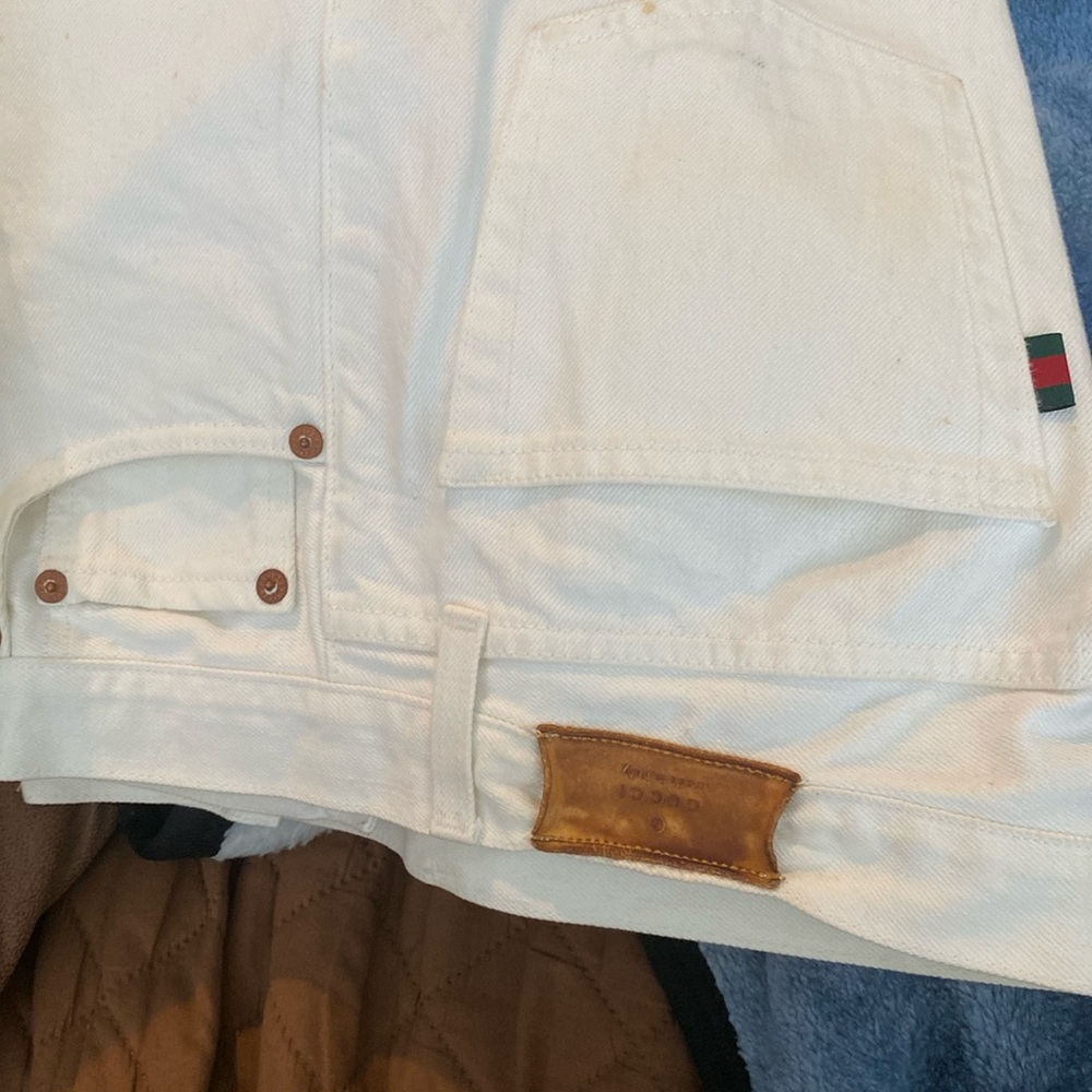 Men’s white gucci jeans pants